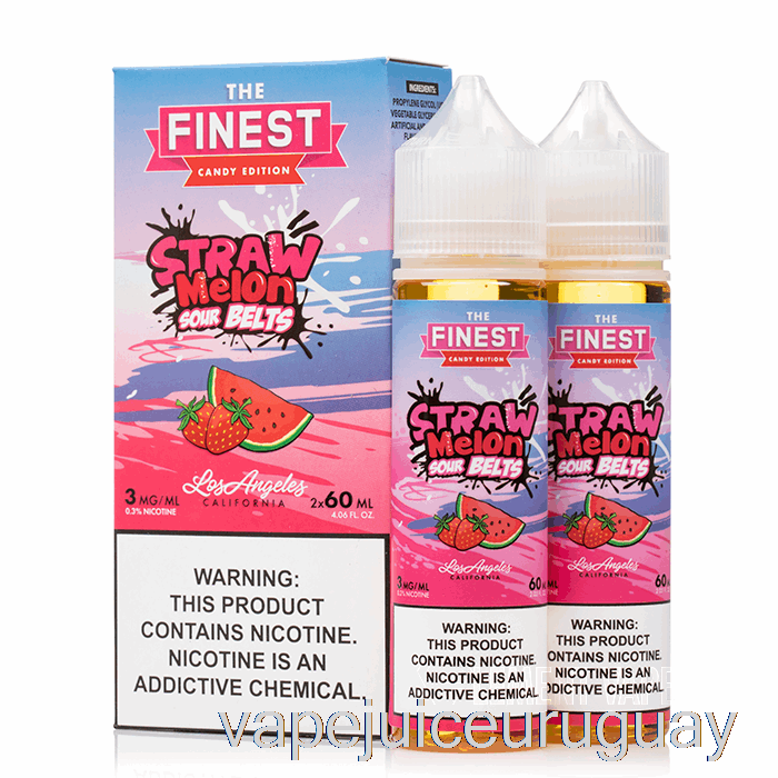 Cinturones Sour De Melón Paja - La Edición De Dulces Más Finos - 120ml 0mg Vape Uruguay